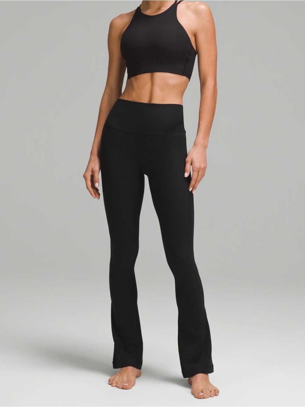 Lululemon High-Rise Black Stretch Flare Pants for Women